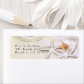 Étiquette Invitation Étoile de mer sur la plage eau de mer t (En situation)