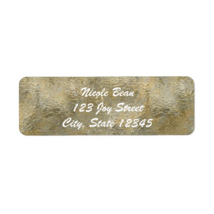 Étiquette Invitation Glamour Chic Or Faux Foil