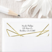 Étiquette Invitation moderne géométrique glamour en feuille (En situation)