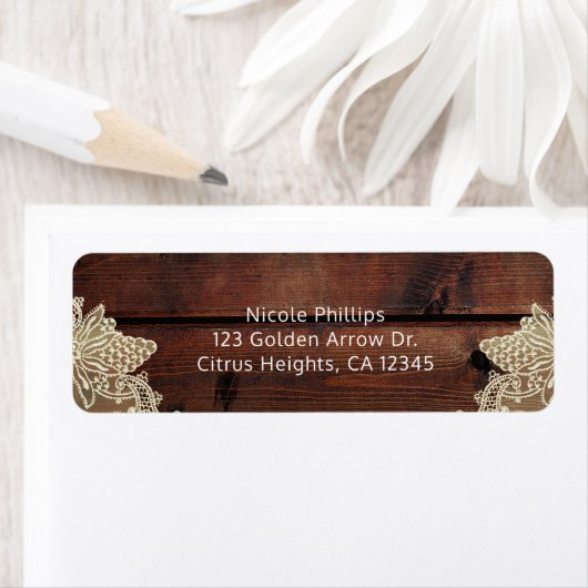 Étiquette Invitation Rustic Barn Window Tree & Mason Jar (En situation)