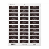 Étiquette Invitation rustique en bois foncé (Feuille entière)