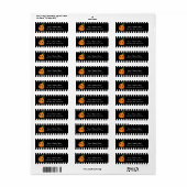 Étiquette Invitation Whimsical Citrouille d'Halloween (Feuille entière)