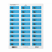 Étiquette Ippopotame drôle mignon avec dessin animé d'oiseau (Feuille entière)