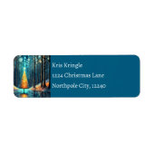 Étiquette Iridescente Holiday Dream 🎄 brillant sapin de Noë (Devant)