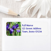 Étiquette Iris florissants (En situation)