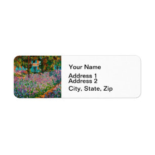 Étiquette Iris Jardin Monet Giverny fleurs
