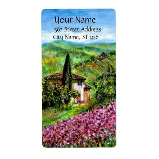 ÉTIQUETTE IRISES EN TOSCANE (Devant)