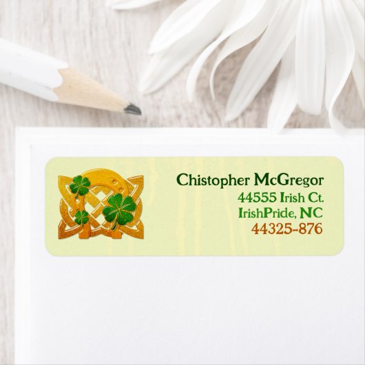 Étiquette Irish Fun 3D Whimsey (En situation)