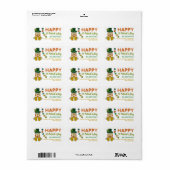 Étiquette Irish Leprechaun, Saint Patrick's Day (Feuille entière)