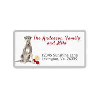 Étiquette Irish Wolfhound Toys Accueil Adresse de retour