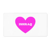 Étiquette Ishraq (Devant)