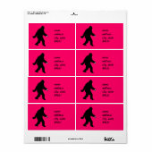 Étiquette iSquatch Parti pour Squatchin' (Feuille entière)