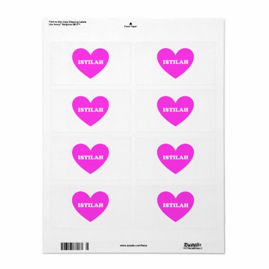 Étiquette Istilah (Feuille entière)