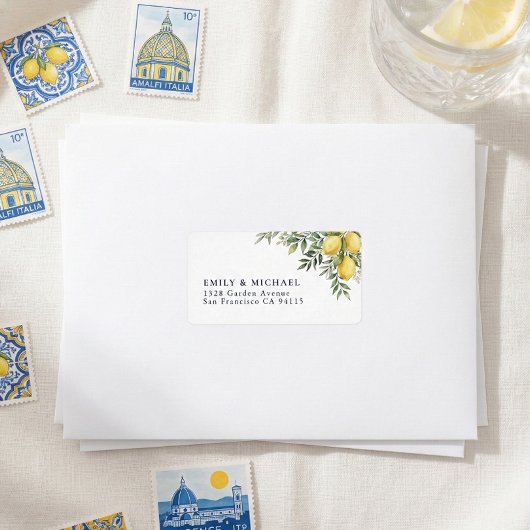Étiquette Italian Lemon Return Address Label
