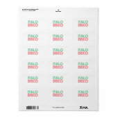 ÉTIQUETTE ITALO DISCO (Feuille entière)