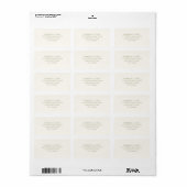 Étiquette Ivory | Adresse de mariage simple (Feuille entière)
