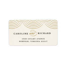 Étiquette Ivory Art Deco String Lights Adresse de retour