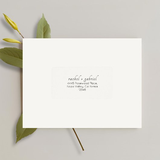 Étiquette Ivory | Chic Simple Clean Wedding Address 
