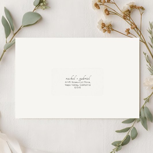 Étiquette Ivory | Chic Simple Clean Wedding Address 