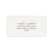 Étiquette Ivory | Chic Simple Clean Wedding Address  (Devant)