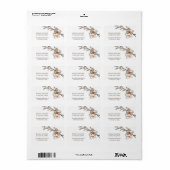 Étiquette Ivory Magnolia 3D Flowers | Wedding (Feuille entière)