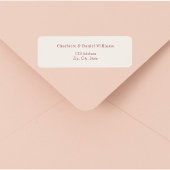 Étiquette Ivory rose gold return address