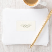 Étiquette Ivory | Simple Wedding Address (En situation)