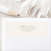 Étiquette Ivory | Simple Wedding Return Address (En situation)