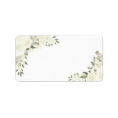 Étiquette Ivory White Boho Blank do-it-yourself Imprimer Mar (Devant)