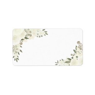 Étiquette Ivory White Boho Blank do-it-yourself Imprimer Mar
