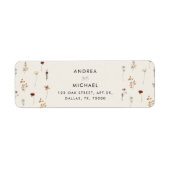 Étiquette Ivy Fleurs sauvages Automne Retour Adresse (Devant)