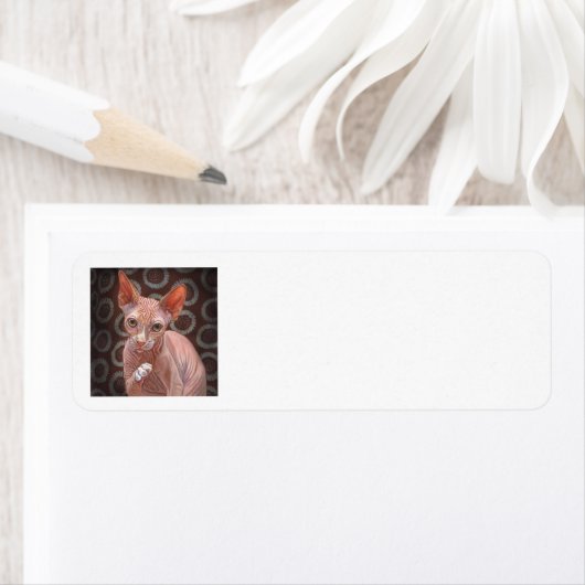 Étiquette Jack de chat Sphynx Sphinx (En situation)