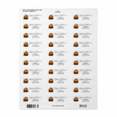 Étiquette Jack-O-Lantern déplaisant (Feuille entière)
