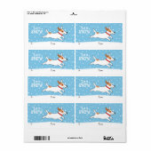 Étiquette Jack Russell Chien de Neige Noël Cadeau de Noël (Feuille entière)