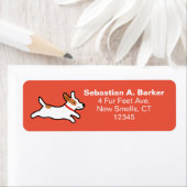 Étiquette Jack Russell Terrier Cute Cartoon Adresse de retou (En situation)