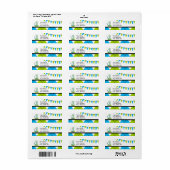 Étiquette Jacquard Golf 1er anniversaire (Feuille entière)