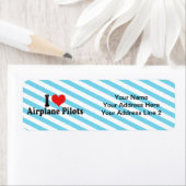 Étiquette J'adore les pilotes d'avion (En situation)