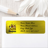 ÉTIQUETTE J'ADORE L'ÉTIQUETTE D'ADRESSE BLUEGRSS-RETOUR (En situation)