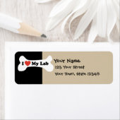 Étiquette J'adore mon laboratoire - os de chien (En situation)