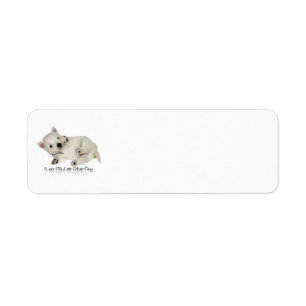 Étiquette J'adore mon petit chien blanc - chiot Westie