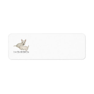 Étiquette J'adore mon petit chien blanc - chiots Westie !