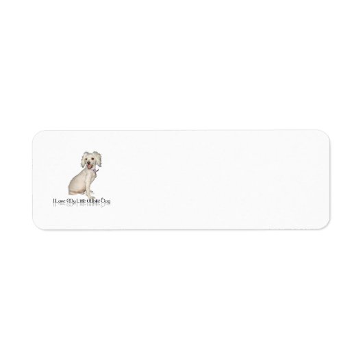 Étiquette J'adore mon petit chien blanc - Mélange Caniche / (Devant)