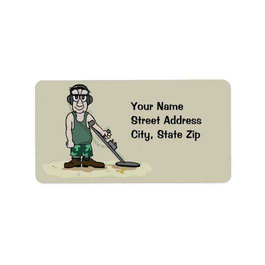 Étiquette J'ai creusé le botte de métal détectant Guy Chasse (Devant)