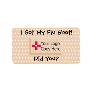 Étiquette J'ai mon faux bandage de vaccin contre la grippe