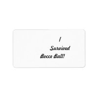 J'ai survécu à la balle de bocce !
