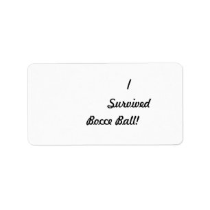 Étiquette J'ai survécu au bocce ball !