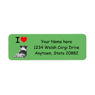 Étiquette J'aime Corgis