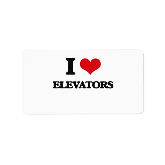 Étiquette J'aime ELEVATORS (Devant)