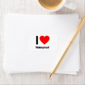 Étiquette j'aime imperméable (En situation)