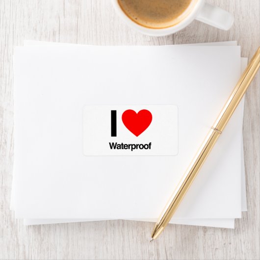 Étiquette j'aime imperméable (En situation)